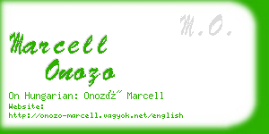 marcell onozo business card